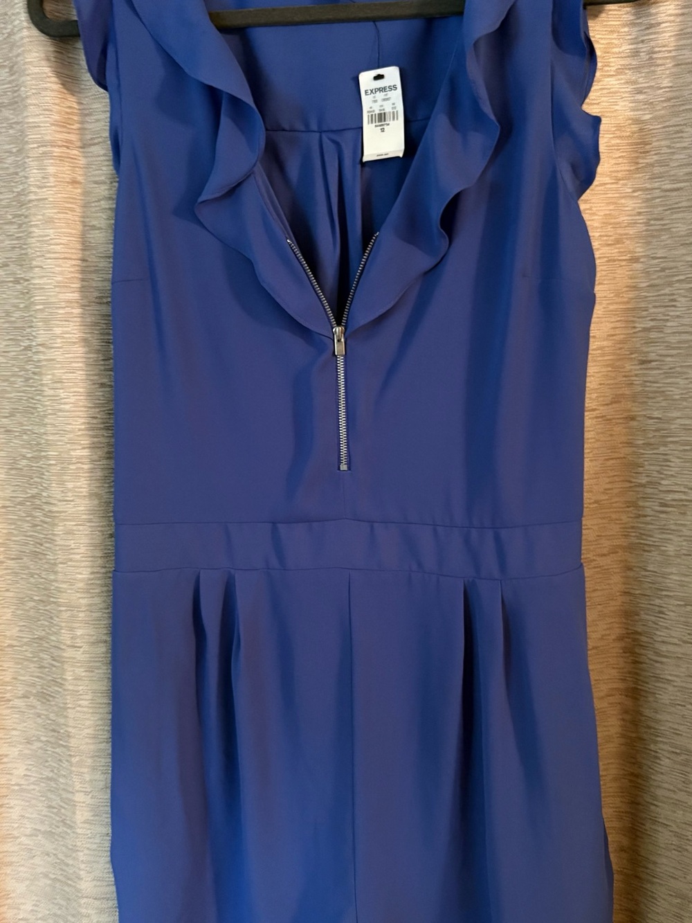 Express Women Front & Site Zip Sleeveless Mini Skirt Dress Blue S 12
NWT Lined